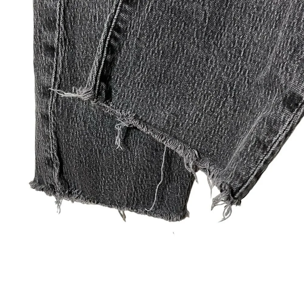 Madewell The‎ Perfect Vintage Straight Jeans Lunar Wash Raw Hem Women’s Size 24